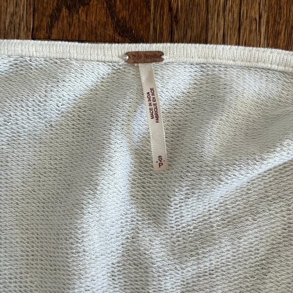 Free People Womens Santa Maria Boho Top Cream Embroidered Long Sleeve Small - Picture 10 of 11